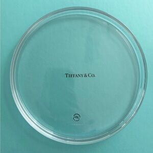 Tiffany & Co. New 8” Glass Crystal Round Plate platter